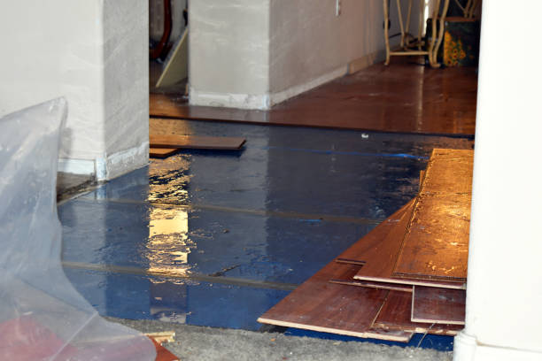 Professional Water Damage technician working in Roberts, WI